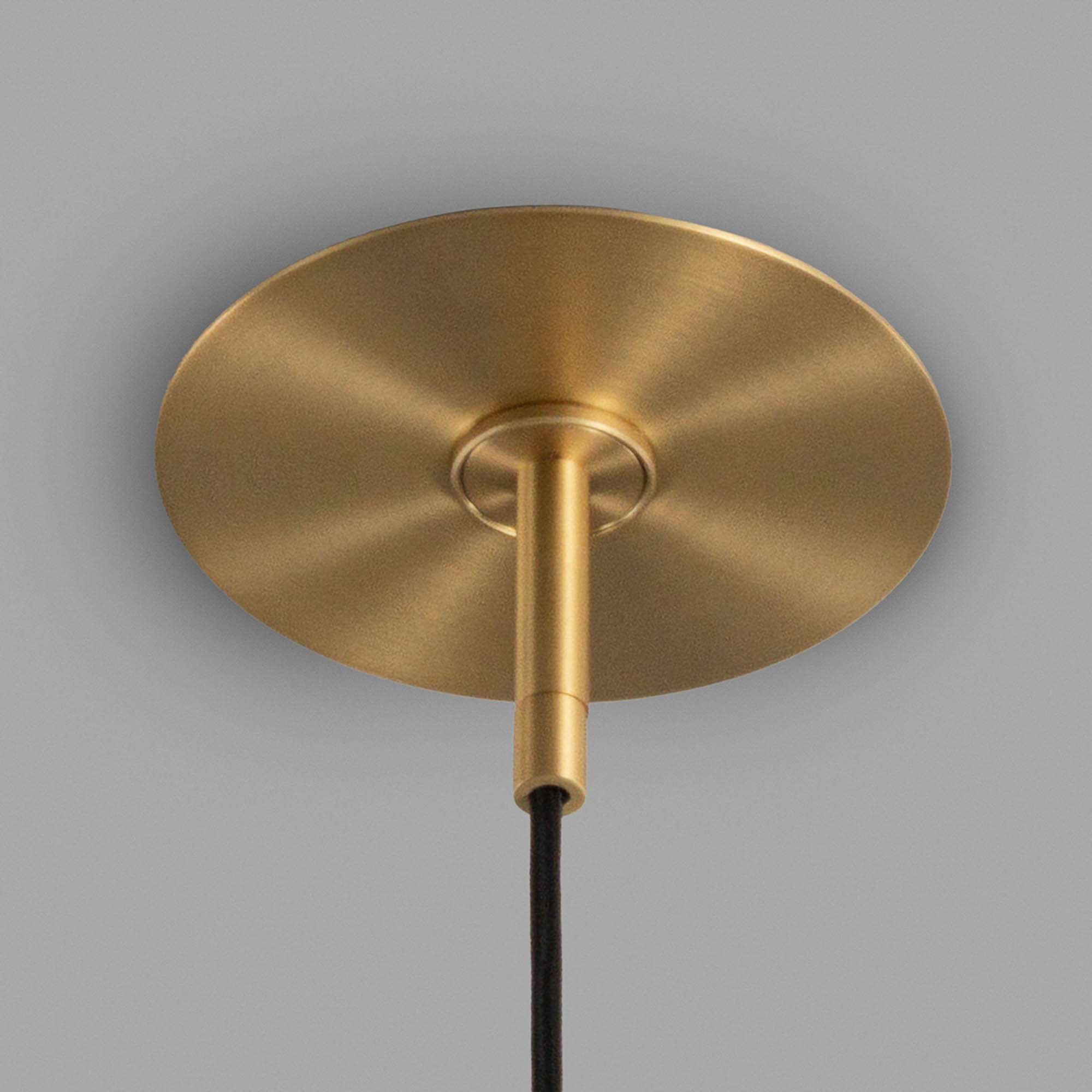 Vesta Single LG brass Pendant in lacquered burnished brass finish handcrafted by Schwung