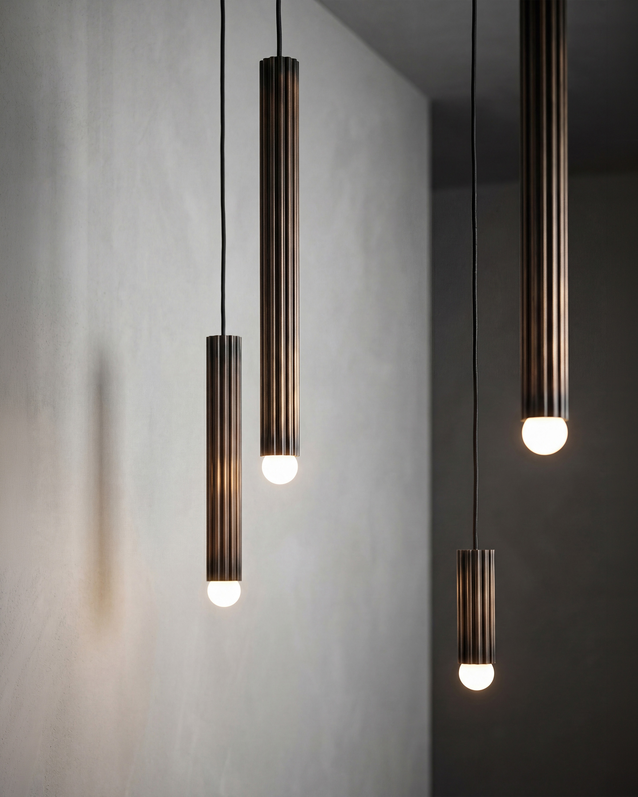 Vesta Single XLG brass Pendant inheritage bronze finish handcrafted by Schwung