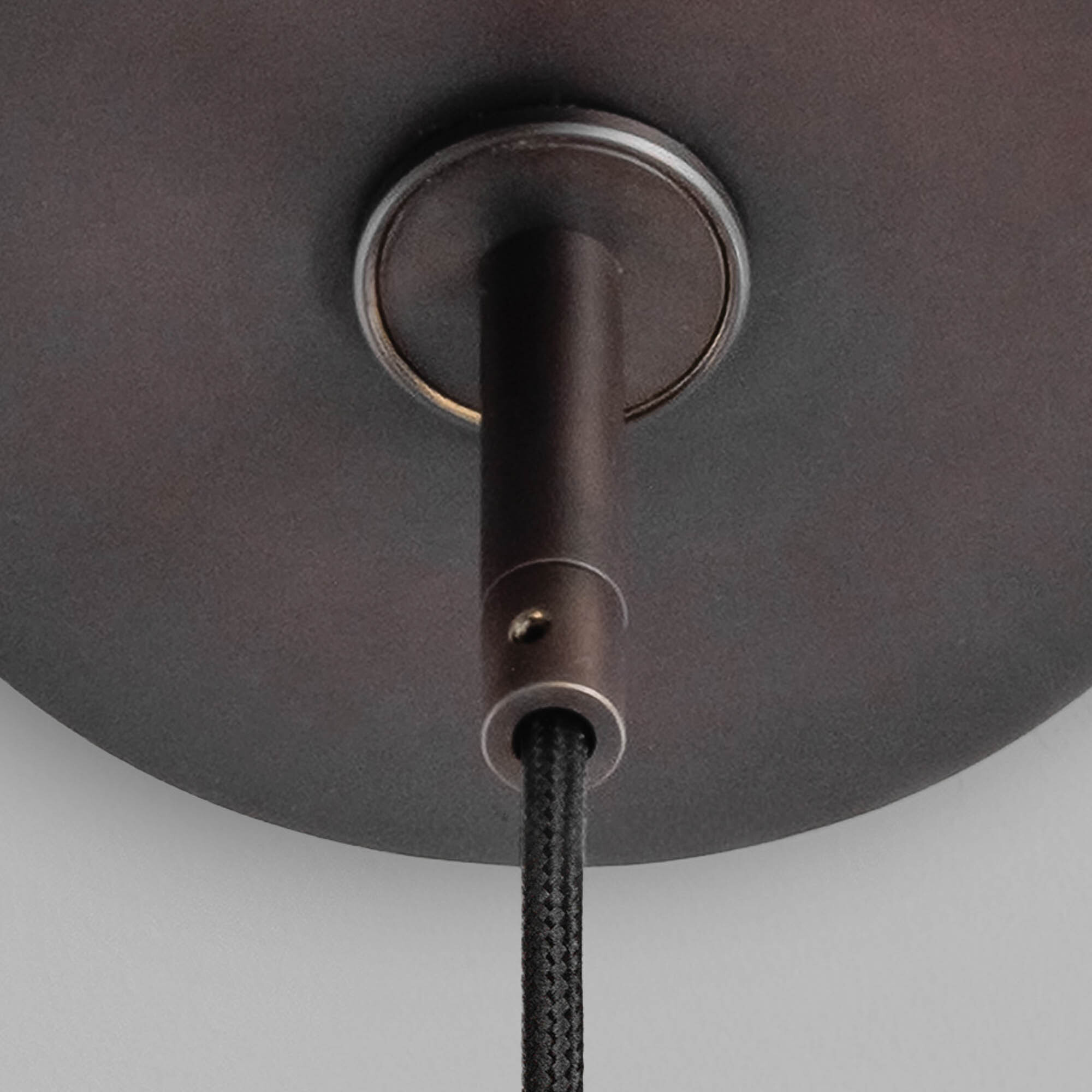Vesta Single MD brass Pendant in classic bronze finish handcrafted by Schwung