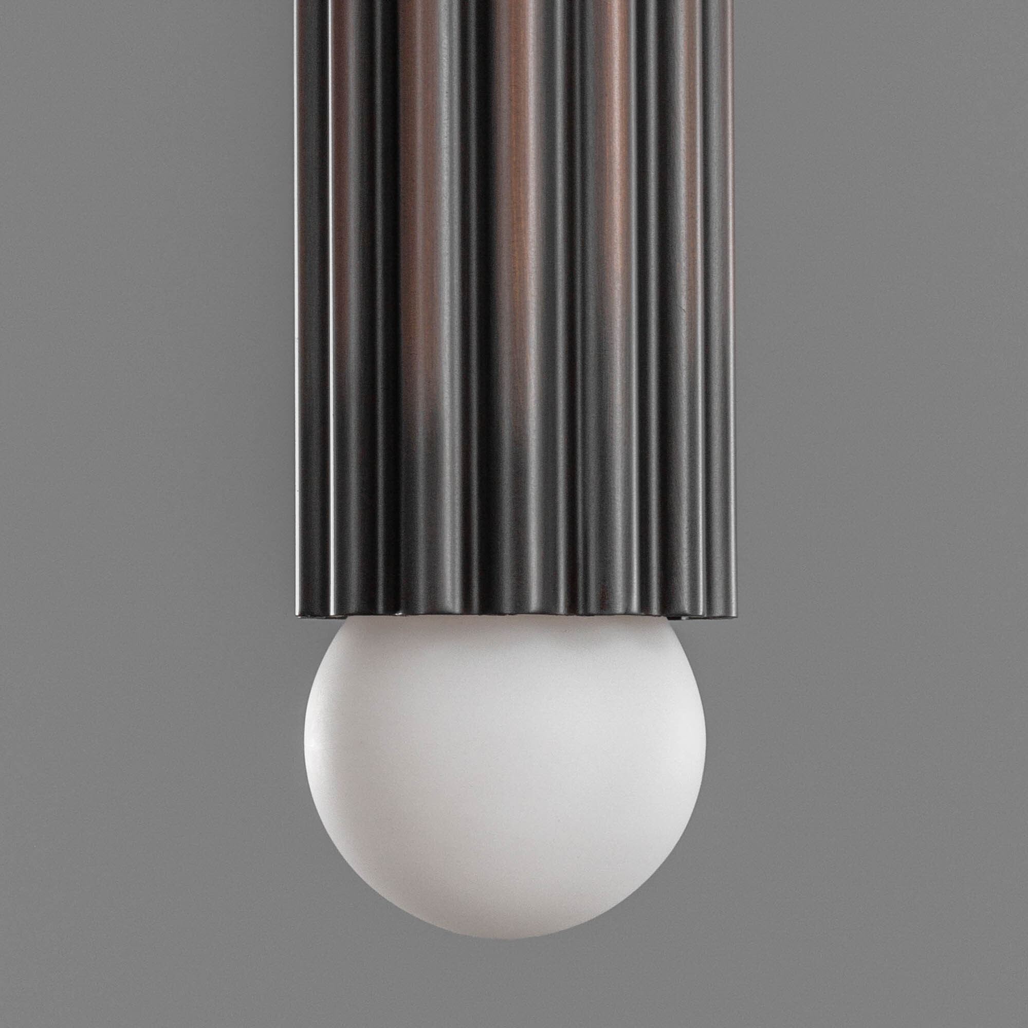 Vesta Single MD brass Pendant in classic bronze finish handcrafted by Schwung