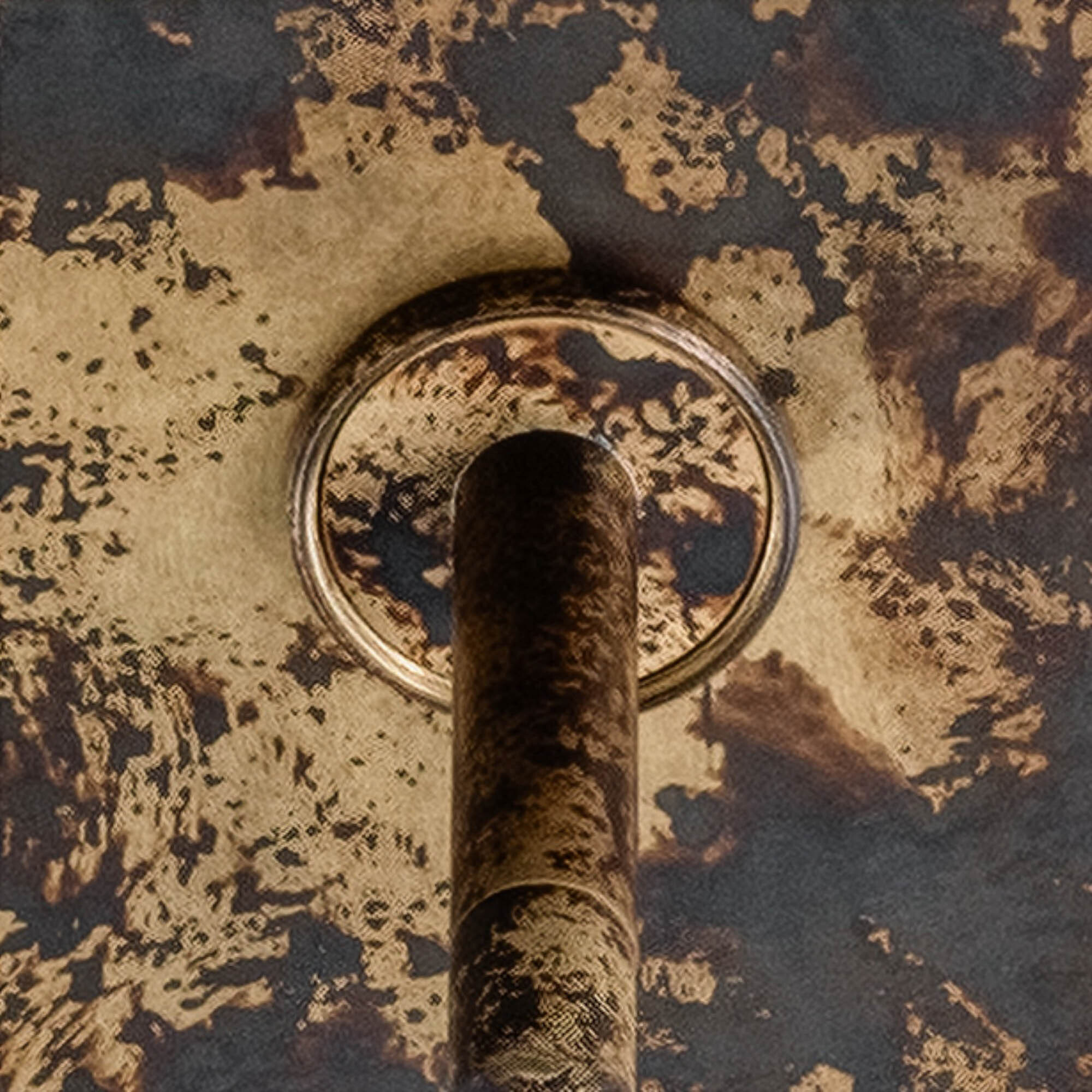 Vesta Single SM brass Pendant in shadowed gild finish handcrafted by Schwung