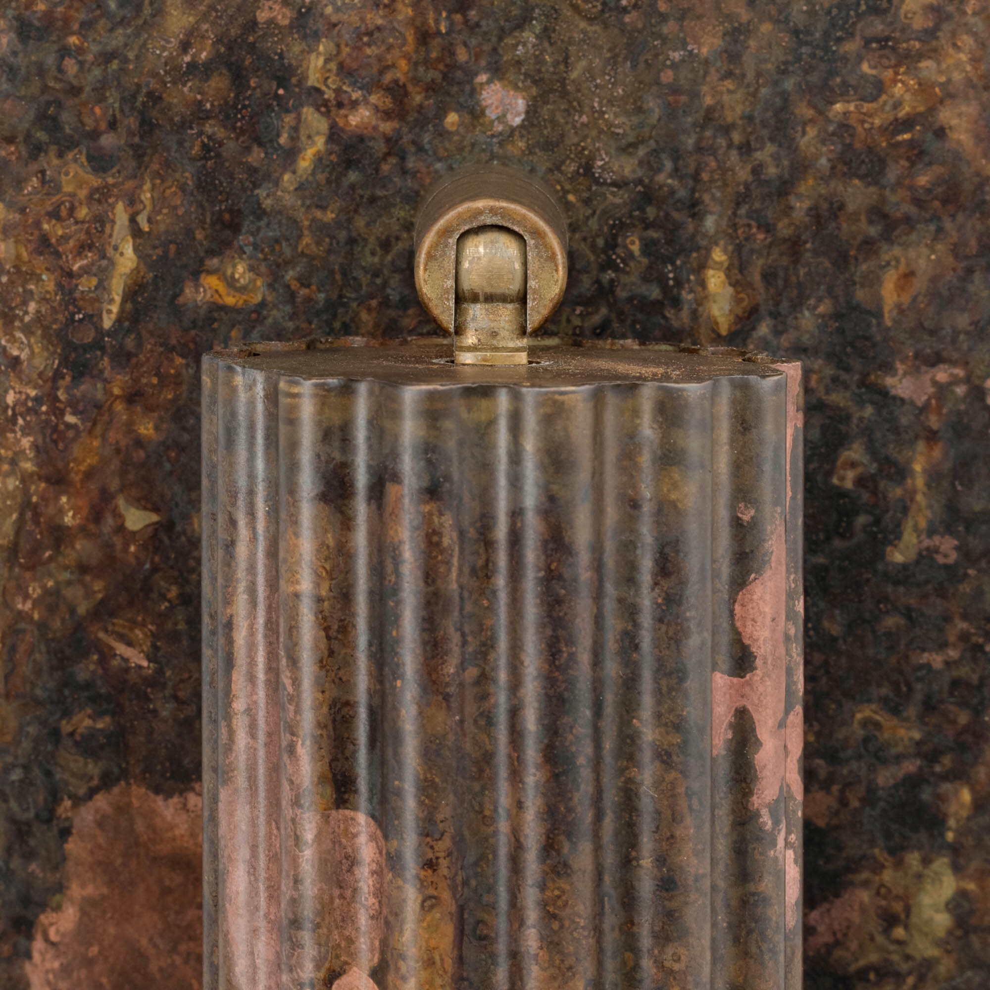 Vesta Flex brass Wall Sconce in rose ash finish handcrafted by Schwung