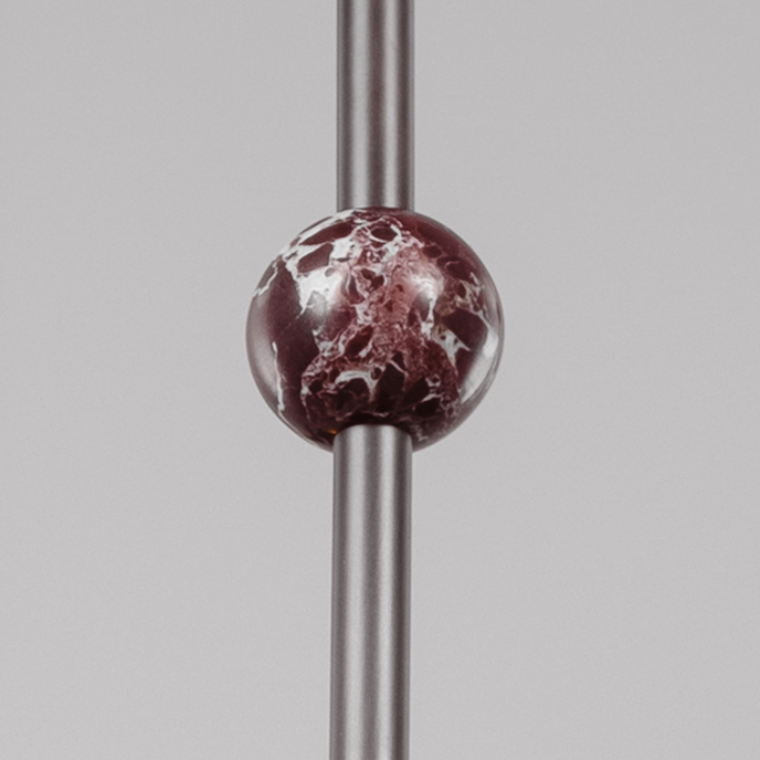 Babylon Cluster 7 brass and marble chandelier in classic bronze finish handcrafted by Schwung