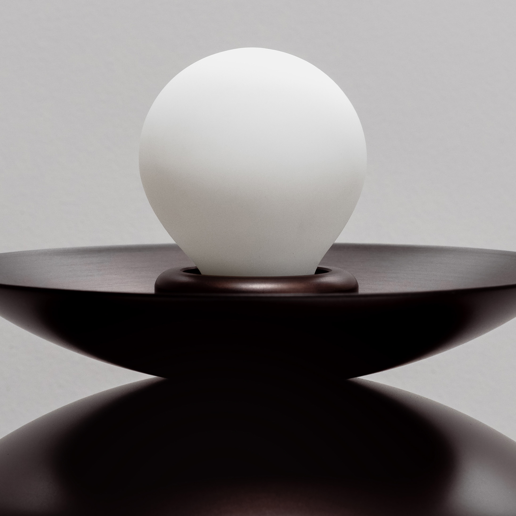 Babylon 4 brass and marble Wall Sconce/Flush Mount in classic bronze finish handcrafted by Schwung