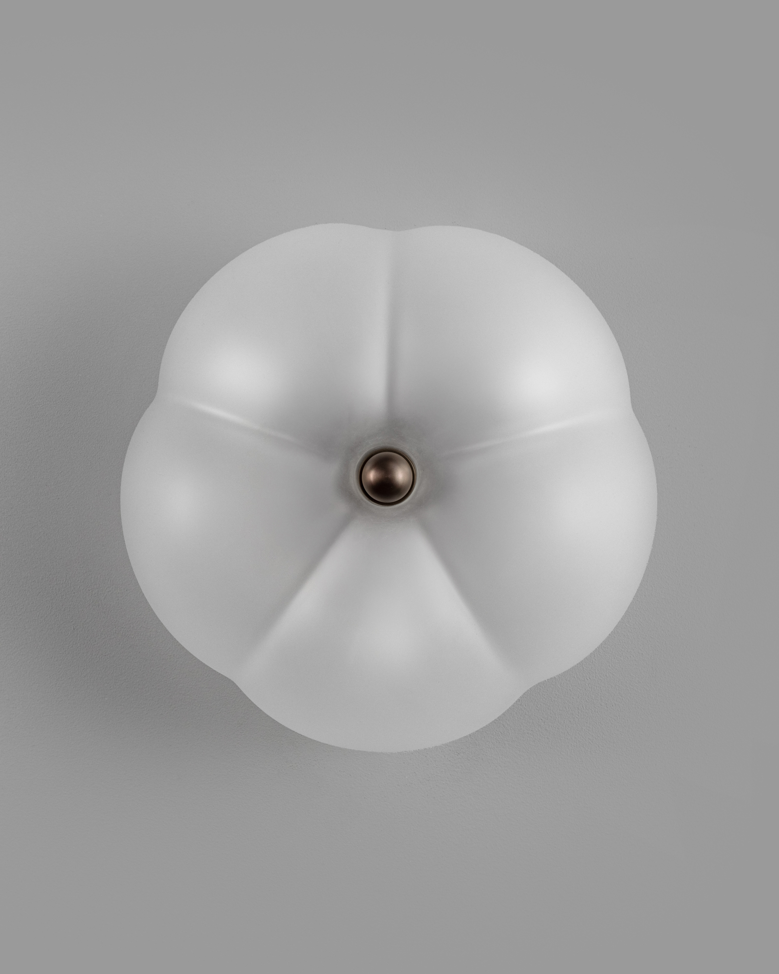 Hana MD brass and glass Wall Sconce/Flush Mount in Classic Bronze finish handcrafted by Schwung