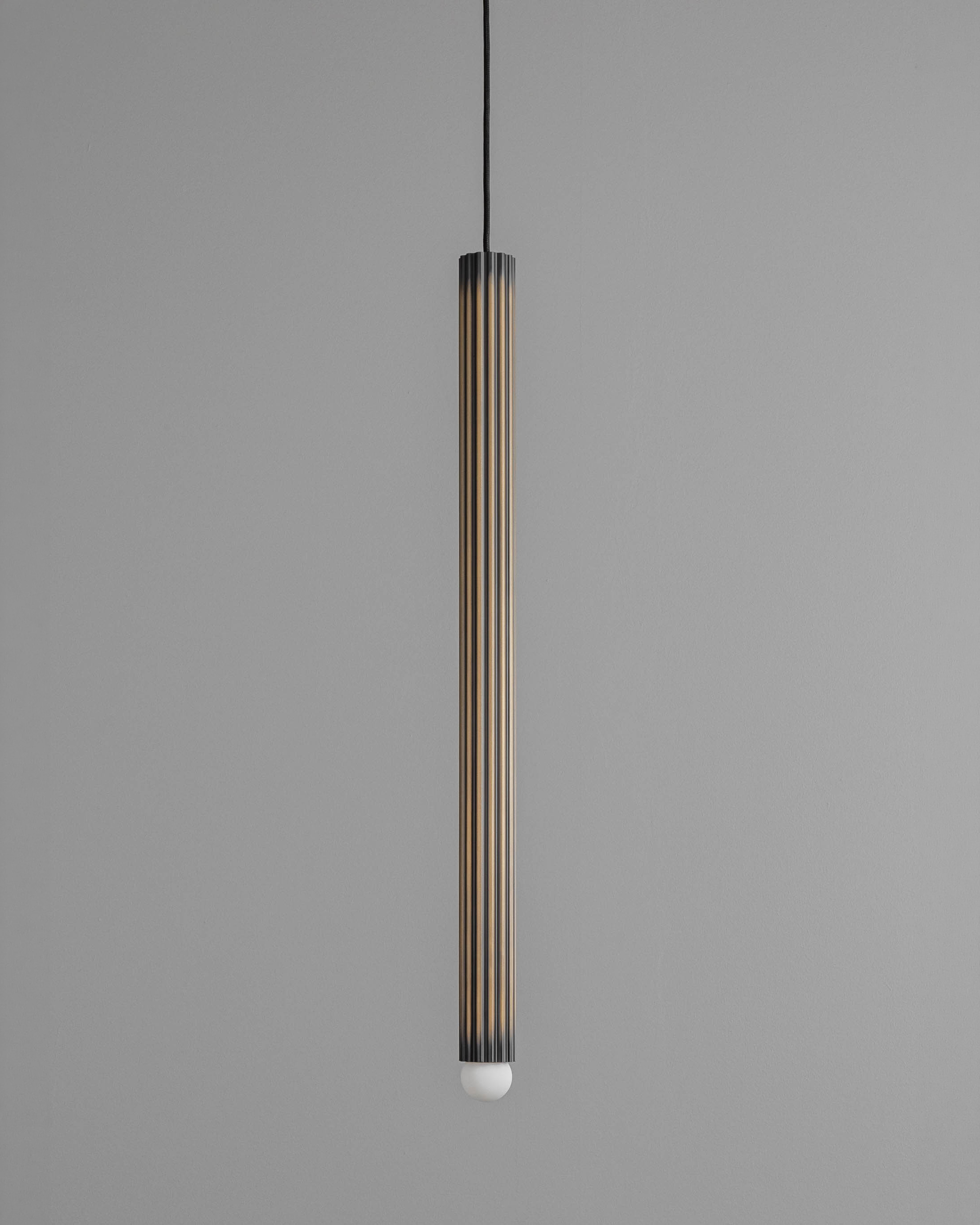 Vesta Single XLG brass Pendant inheritage bronze finish handcrafted by Schwung