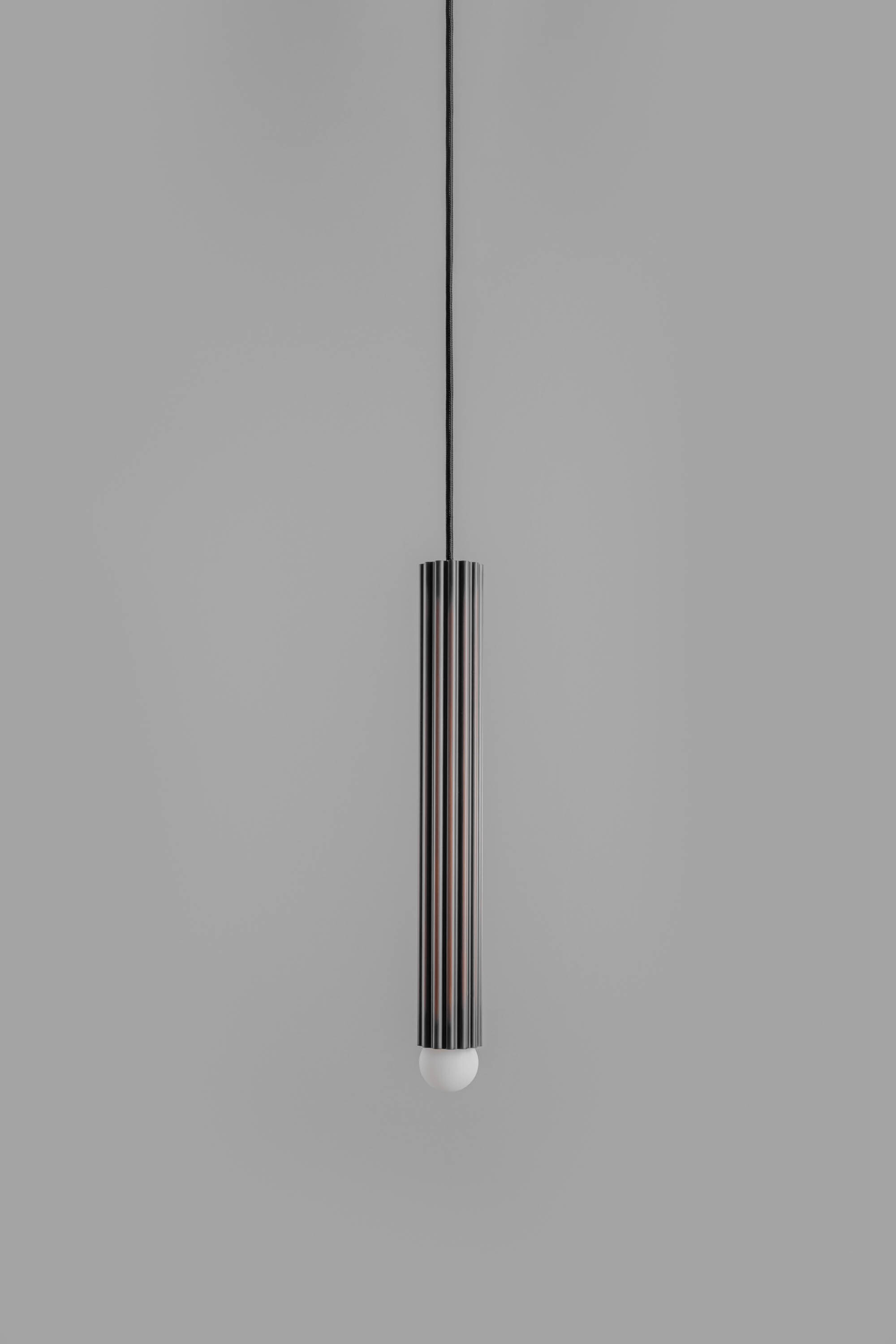Vesta Single MD brass Pendant in classic bronze finish handcrafted by Schwung