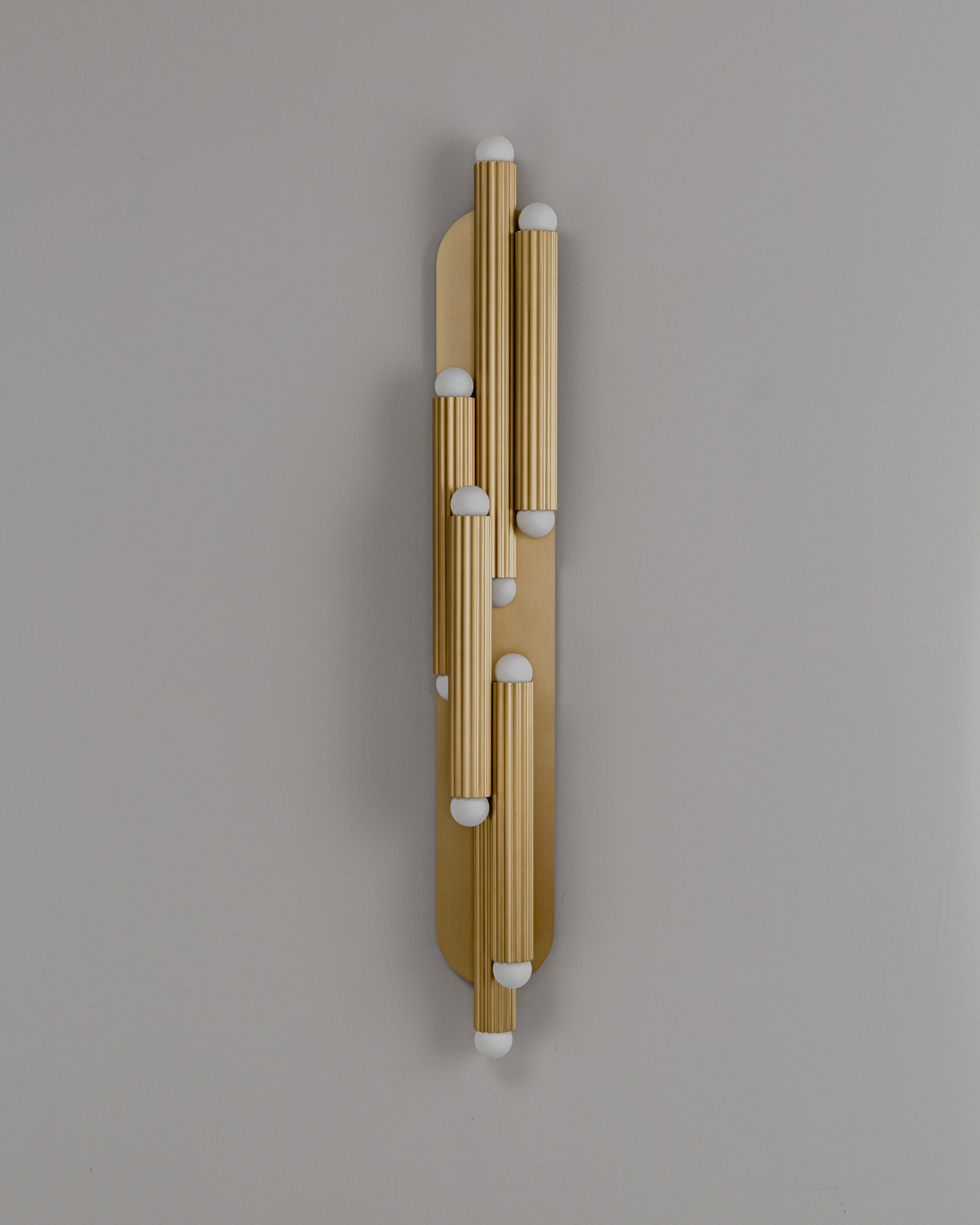 Vesta Legion MD brass Wall Sconce / Flush Mount in lacquered burnished brass finish handcrafted by Schwung